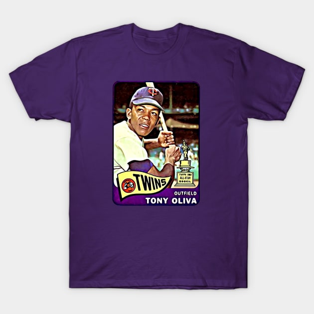 1965 Tony Oliva Minnesota Twins All-Star Rookie T-Shirt by flashbackchamps